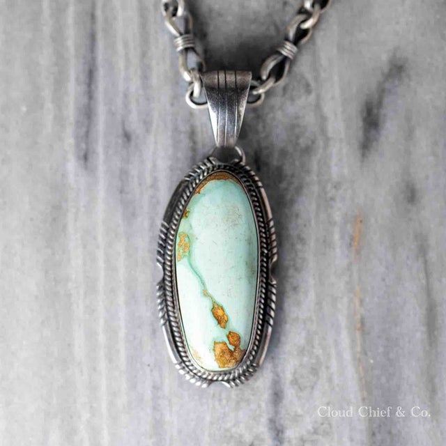 Native American Handcrafted Sterling Silver Turquoise Pendants