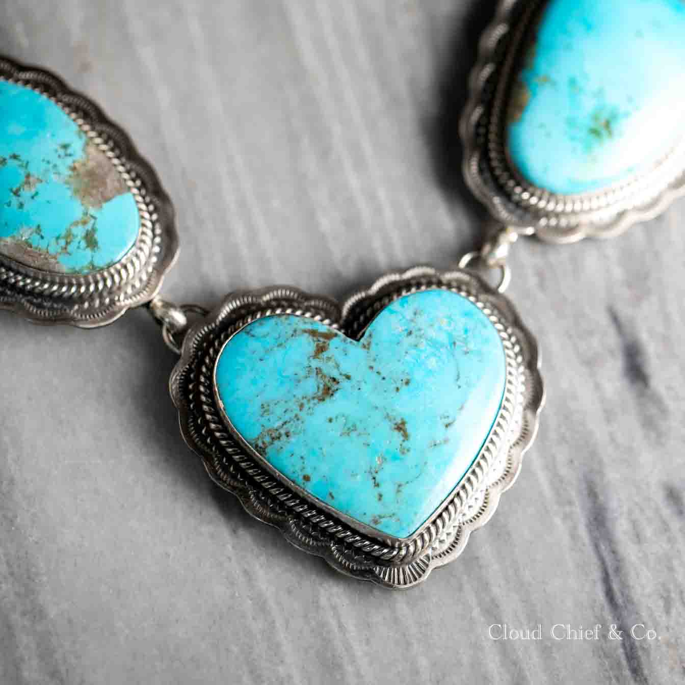 Gilbert Platero Navajo Sterling Silver Large Kingman Turquoise