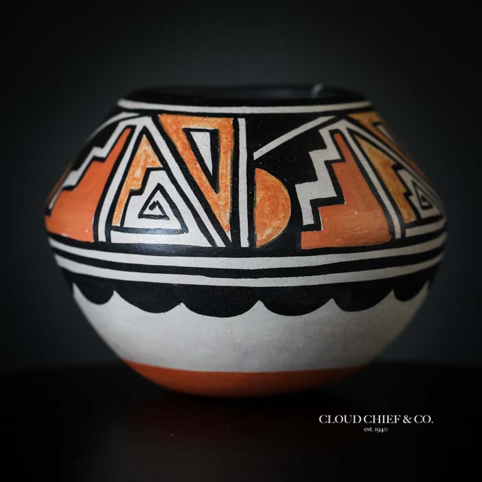 Robert Tenorio Santo Domingo Pueblo Train Pottery | Cloud