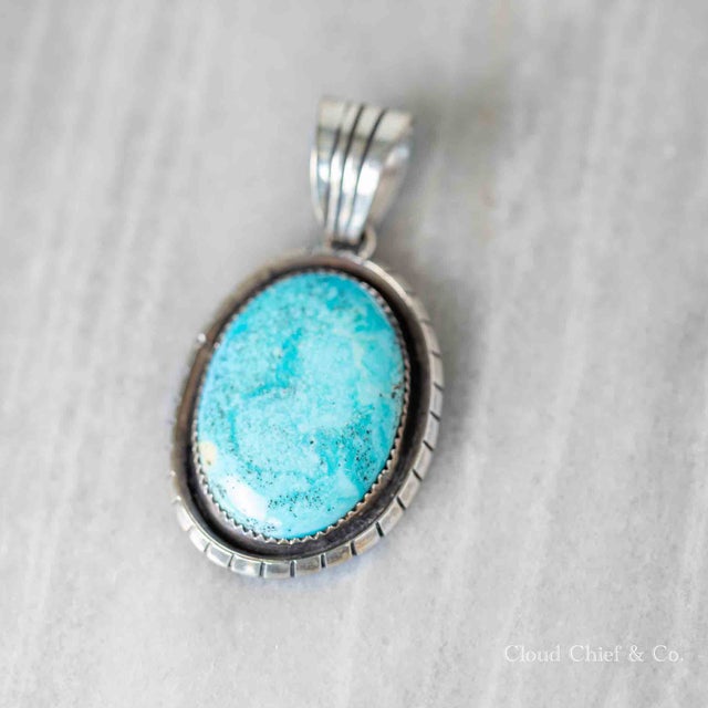 Native American Handcrafted Sterling Silver Turquoise Pendants