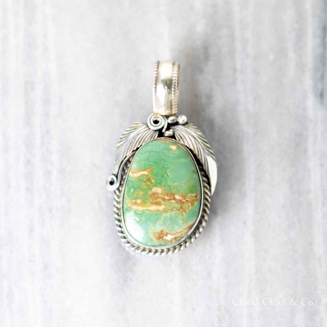 Native American Handcrafted Sterling Silver Turquoise Pendants