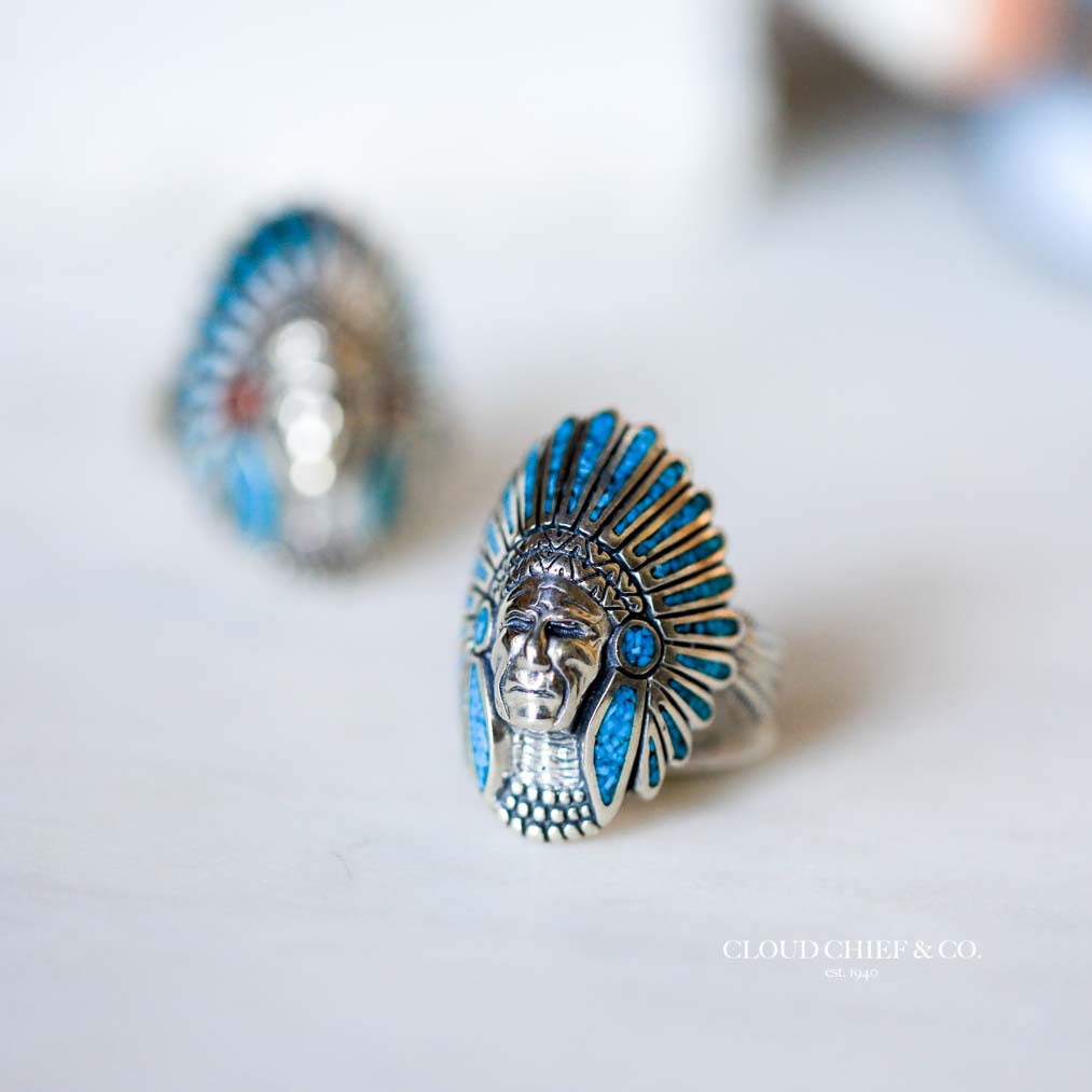 Turquoise indian hot sale head ring