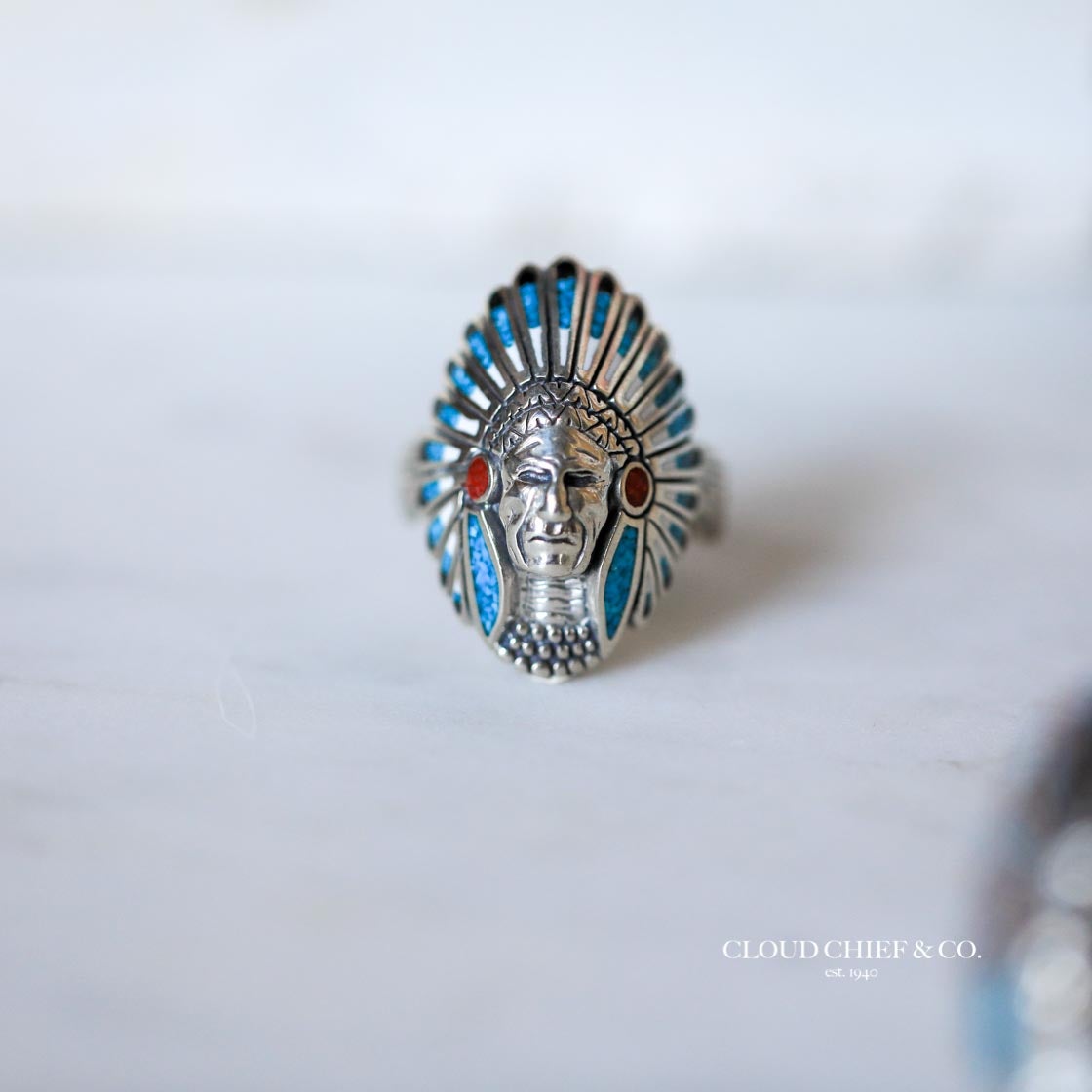 NAVAJO INDIAN HEAD buy RING