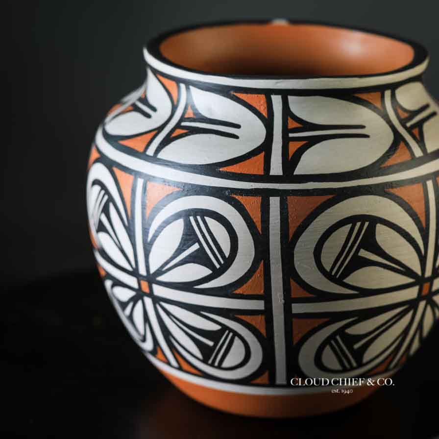 Geometric pottery home decor reyes lovato hot southwestern home decor white black tr