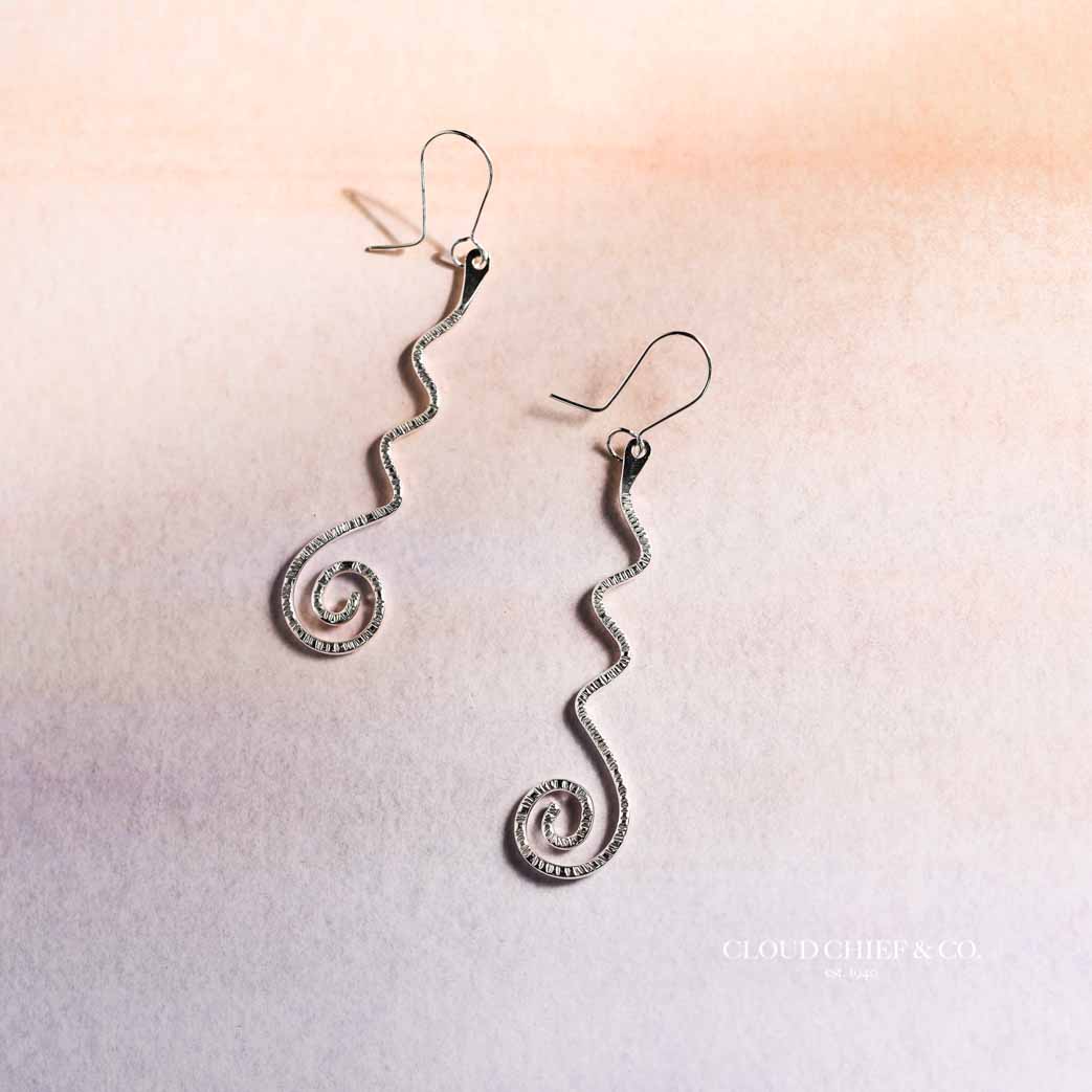 ENTWINE HOOPS Silver Snake Earrings - Restyle