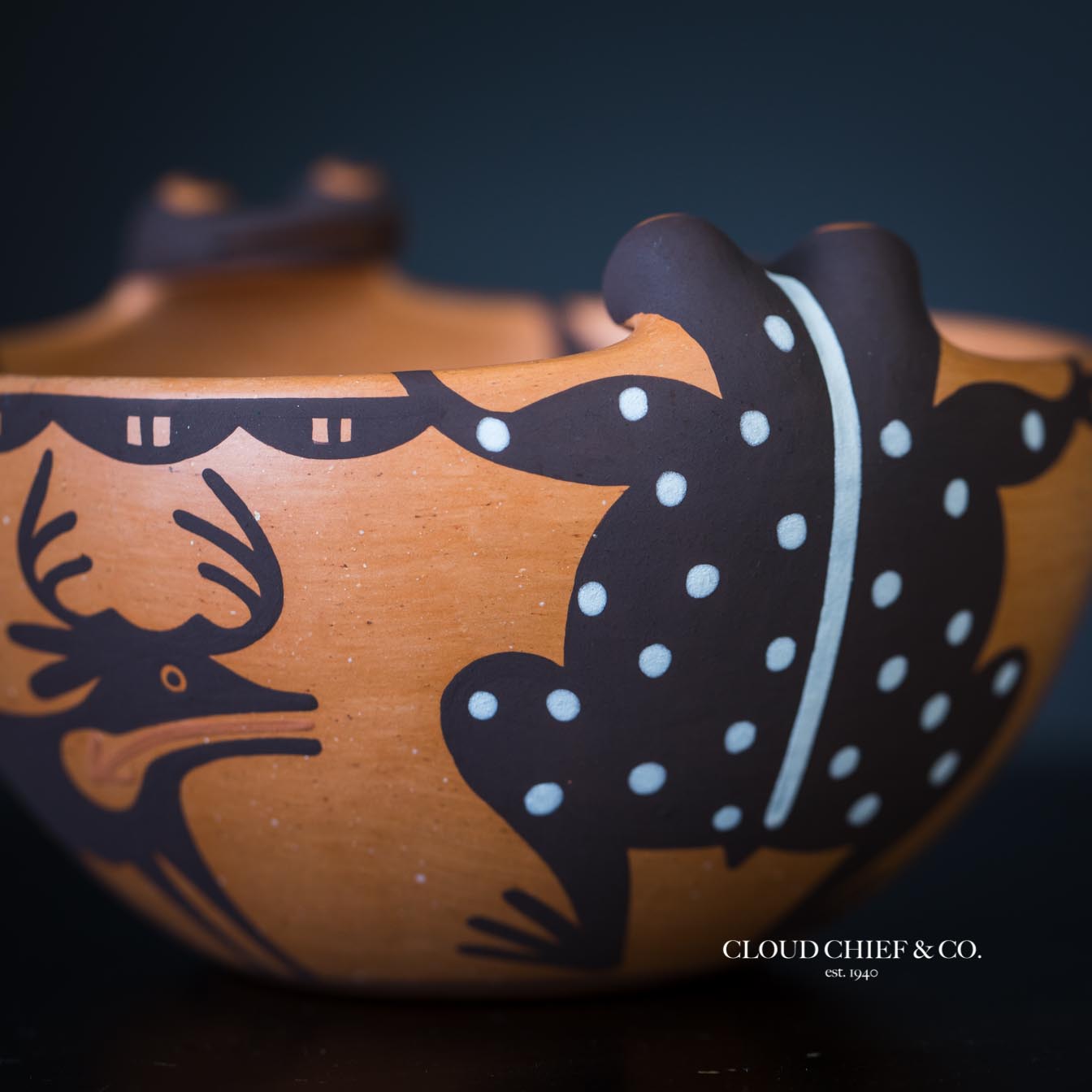 Eileen Yatsattie Zuni Frog Canteen outlet Pueblo Pottery